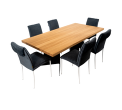 ACHILLE Dining Set: table + 6 chairs