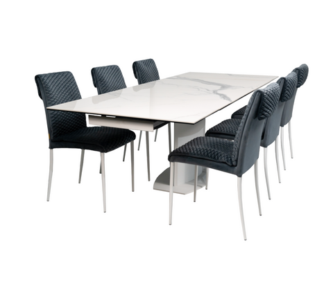 CESARE Dining Set: table + 6 chairs