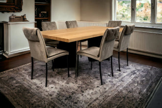 ACHILLE Dining Set: table + 6 chairs