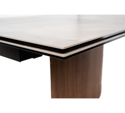 BASILIO Extendable Dining Table with ceramic top