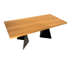 ACHILLE Dining Table with wooden top