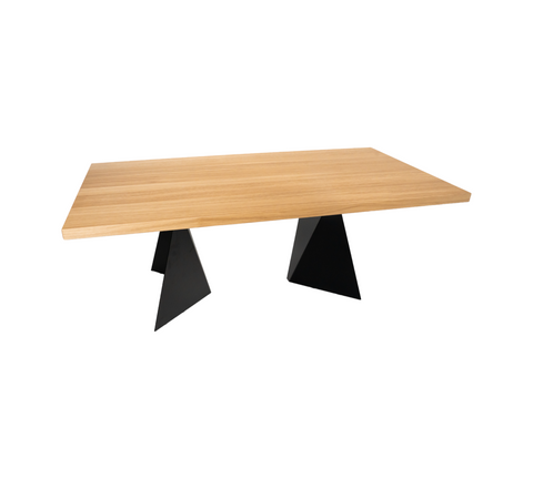 ACHILLE Dining Table with wooden top