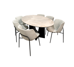 ANDREA Dining Set with 6 chairs