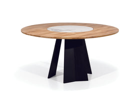 Solid Wood Round Dining Table RIANA