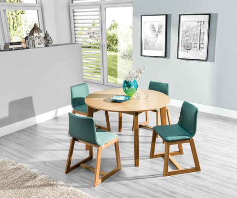 Dining Set SANDY: round table + 4 chairs