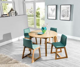Dining Set SANDY: round table + 4 chairs